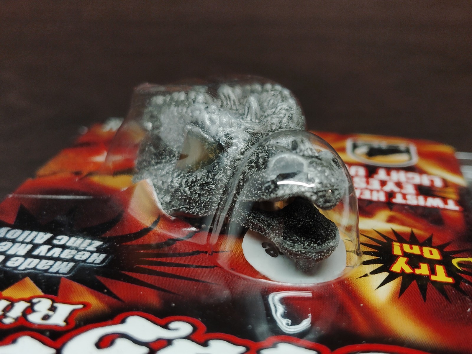 Dragon Ring Detailed Zinc Alloy Metal Eyes Light-Up – Unisex Size S (Approx. 8)