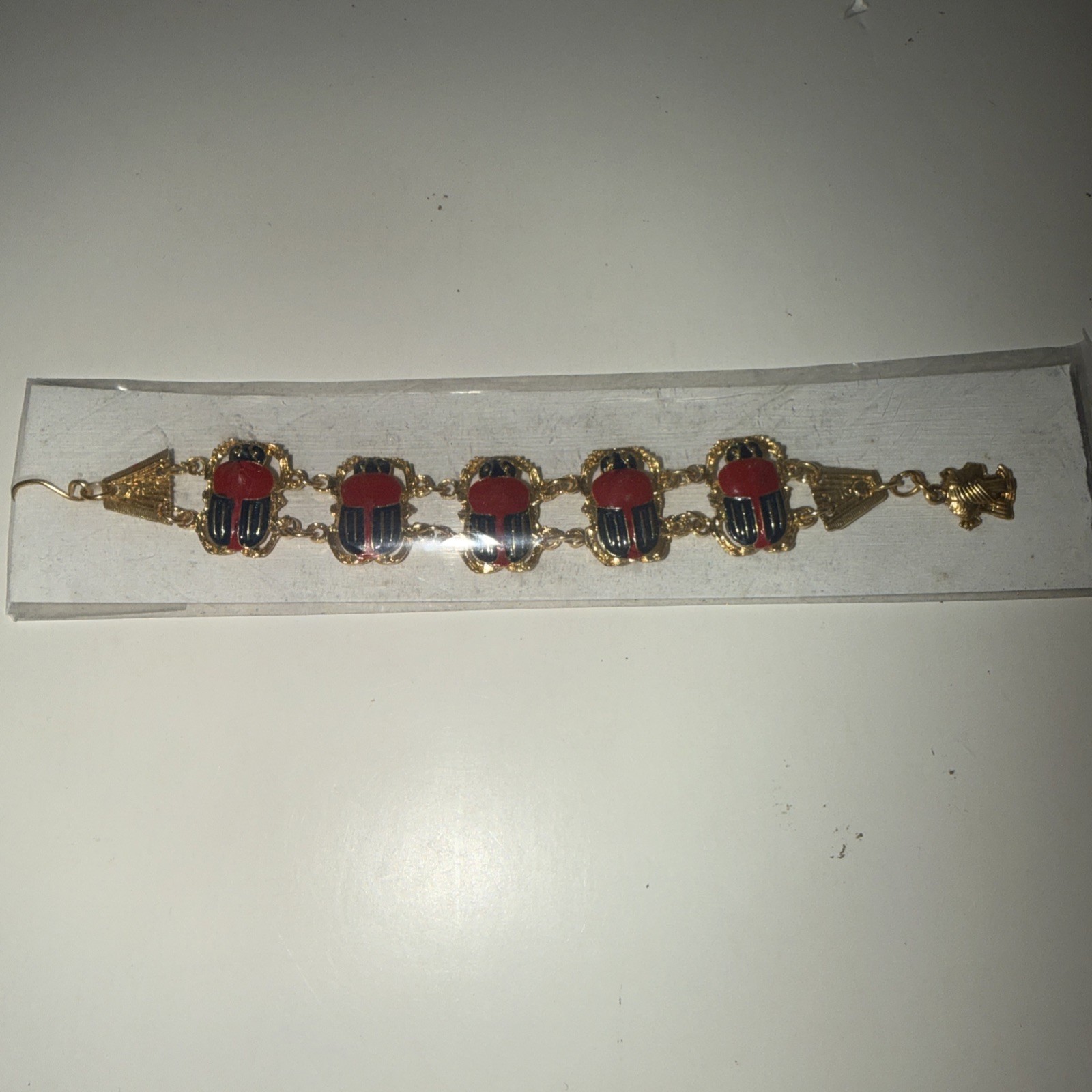 Egyptian Scarab Metal Bracelet (K