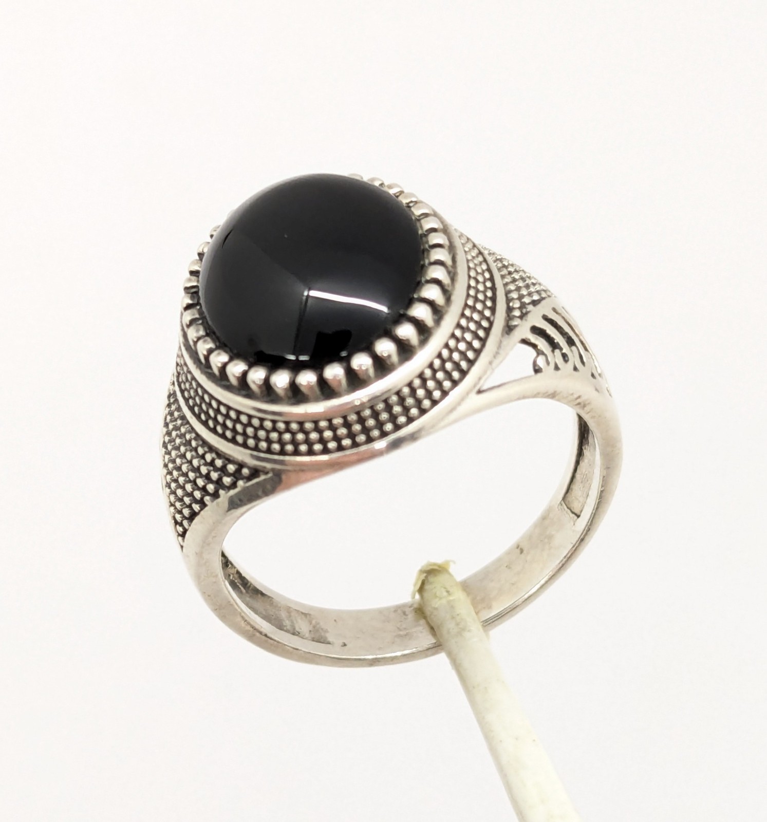 Vintage Luxury RING Silver 925 with Big Bright Stone -size: 9US (19mm), 6.2g| #6