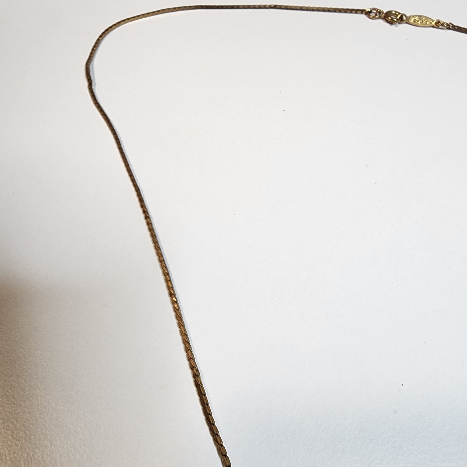 Vintage Napier Gold Tone Serpentine Necklace 20″ Chain Snake Signed Estate Nice