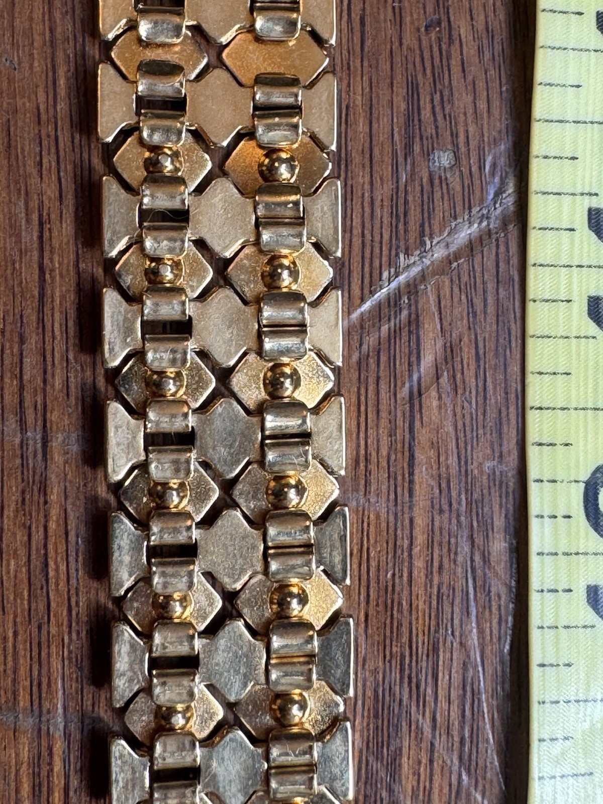 Vintage Monet Gold Tone Honeycomb RHINESTONE Statement 18″ CHOKER Necklace FLAT