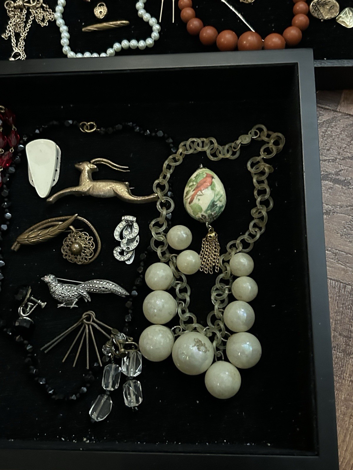 Big Vintage Victorian Deco Eclectic Jewelry Lot Variety Wearable Repurpose