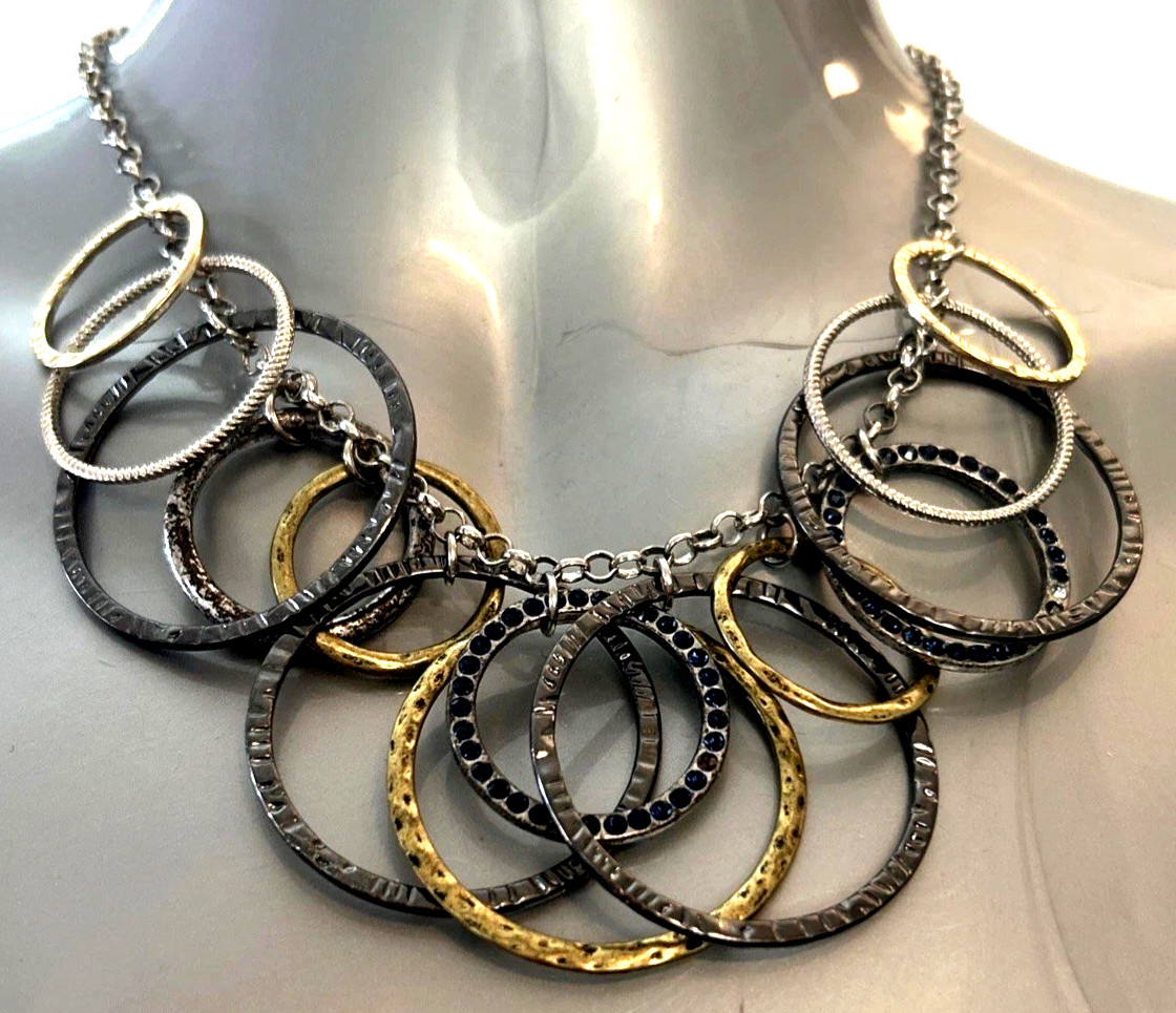 Vintage Estate Ring front PENDANT CHAIN CHOKER NECKLACE