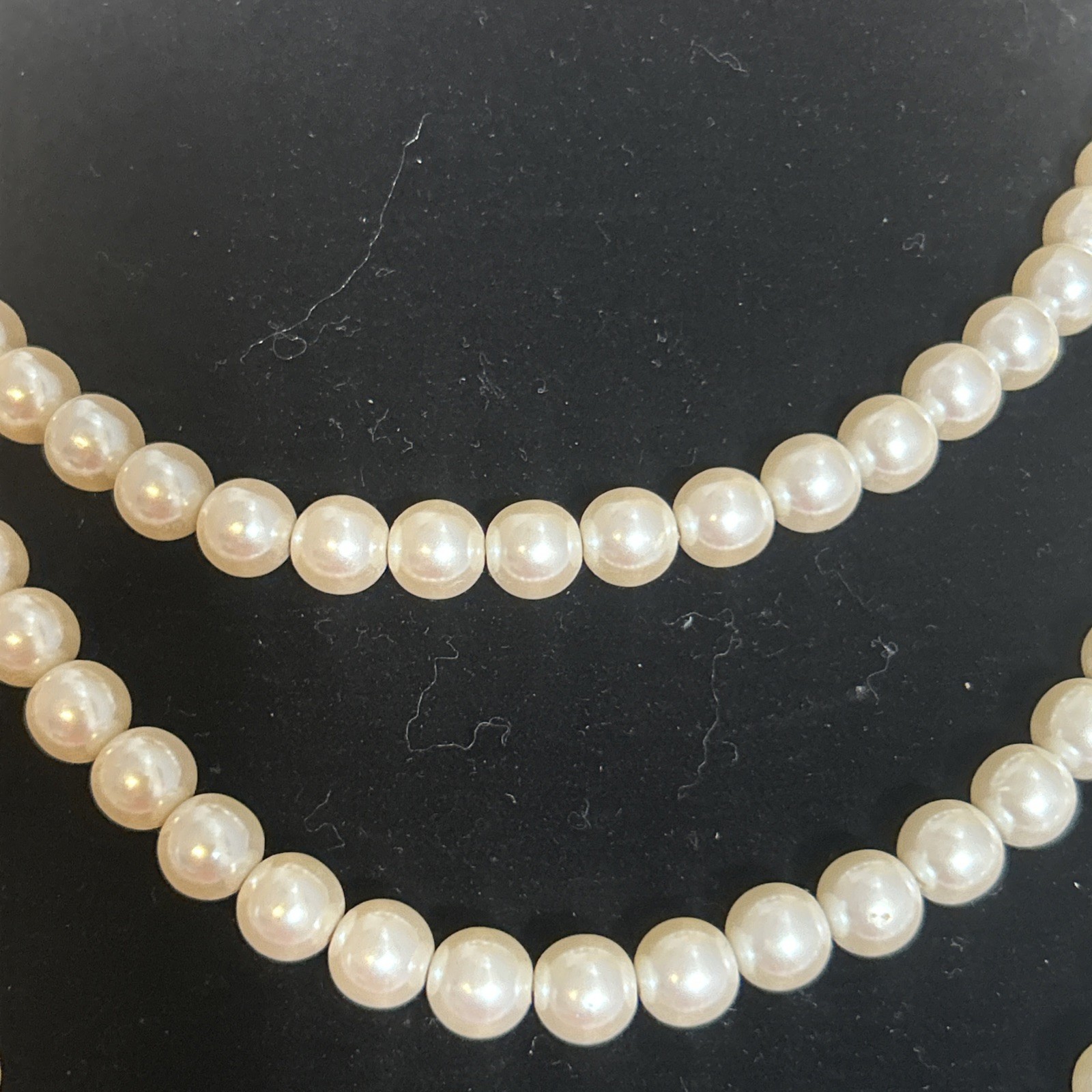 Necklaces TWO 18” Quality Faux Glass Pearl Beads. Very Good Color. Just Classic