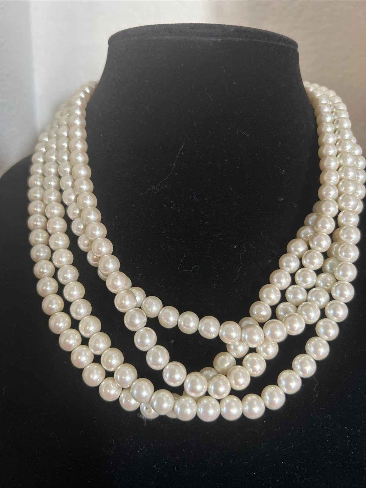 Necklaces TWO 18” Quality Faux Glass Pearl Beads. Very Good Color. Just Classic