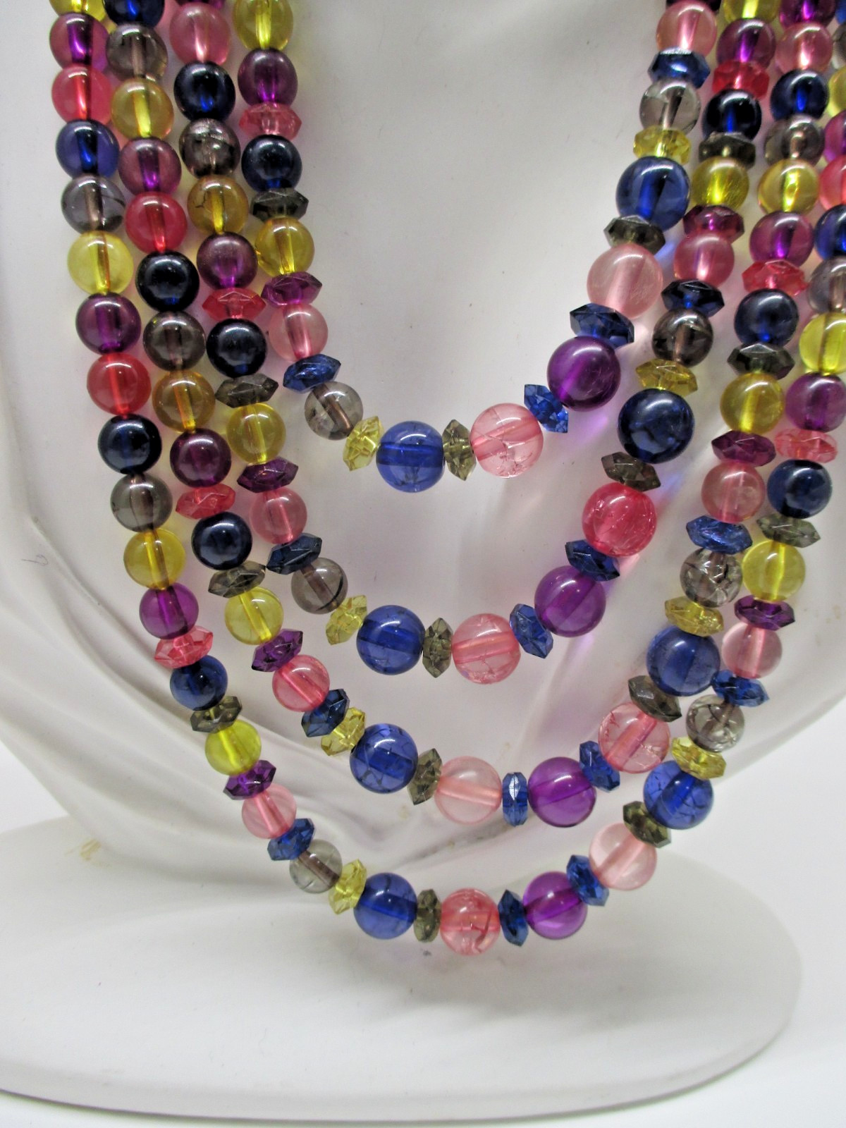 Vintage Multicolor Beaded Necklace and Bracelet Set