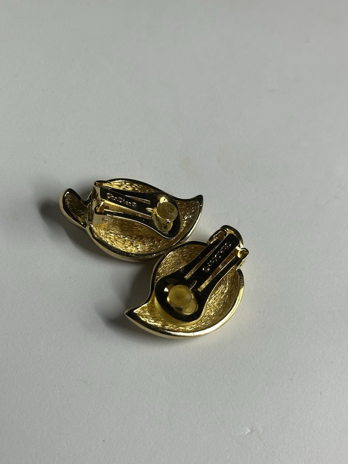 Vintage Christian Dior Leaf Earrings Clip On