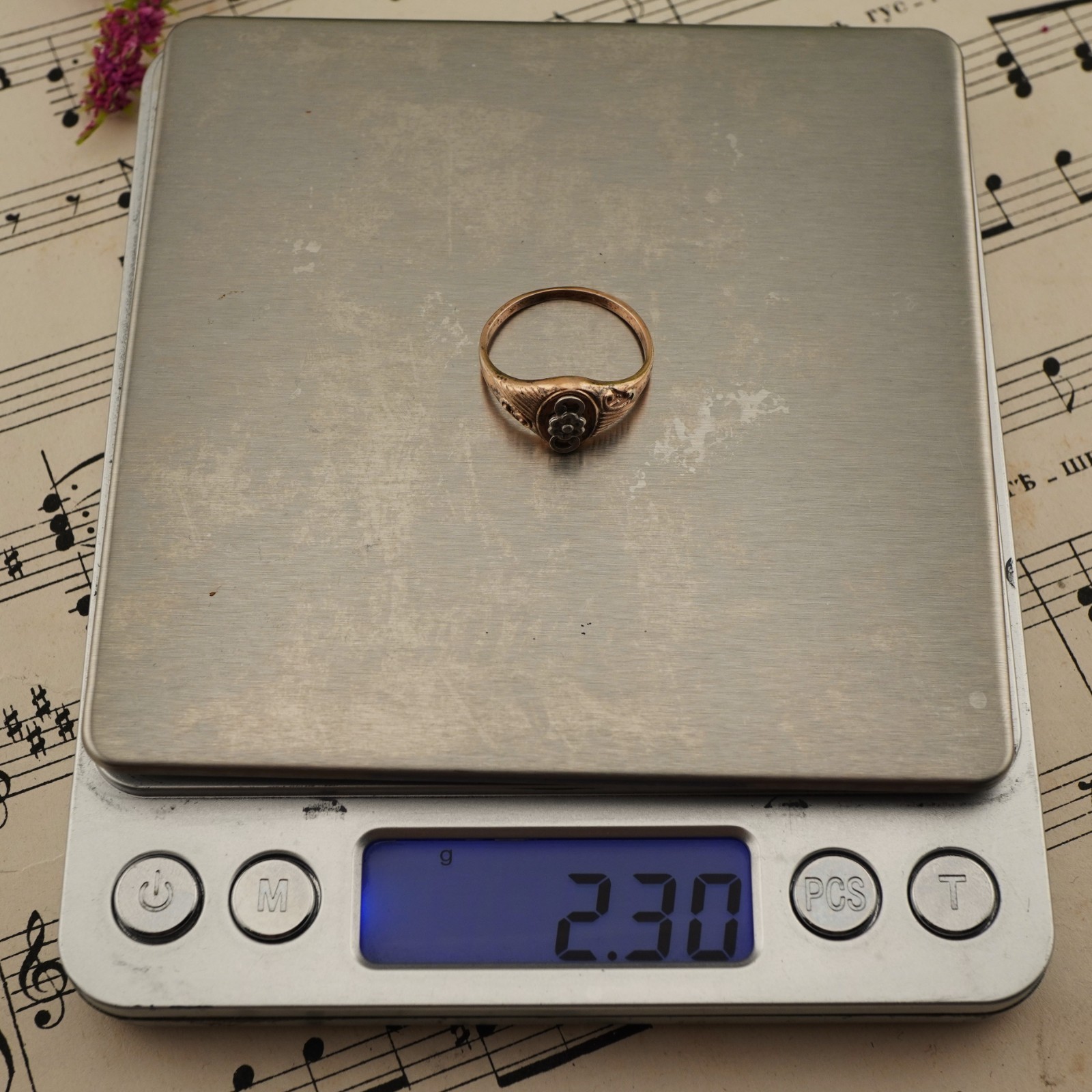 USSR 875 Silver Ring – Vintage Soviet Women’s Jewelry Size 7 / 17.5