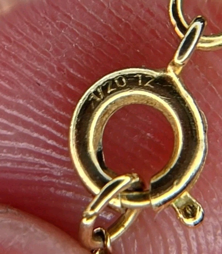 Vintage Gold Filled Basketball Pendant Charm with Chain Necklace 1940s era