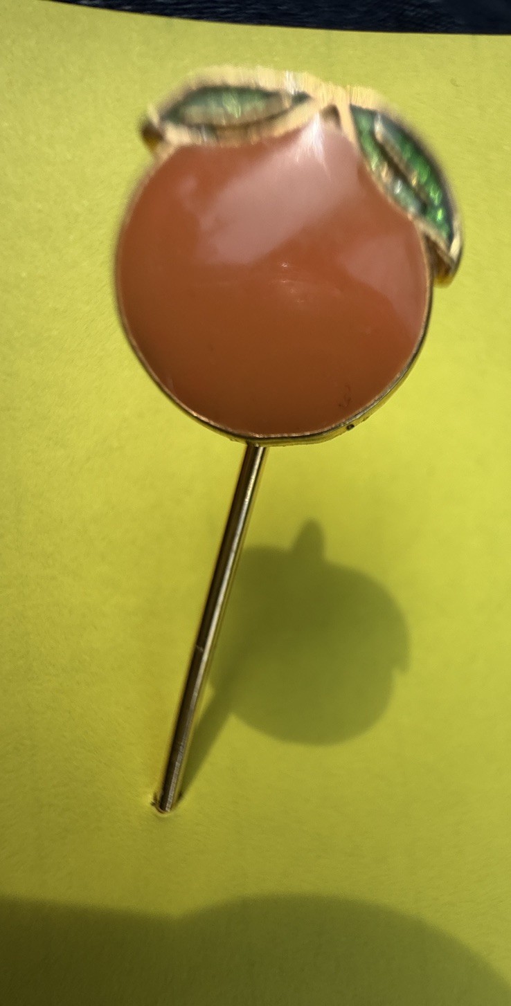 A Happy Vintage Orange Stickpin