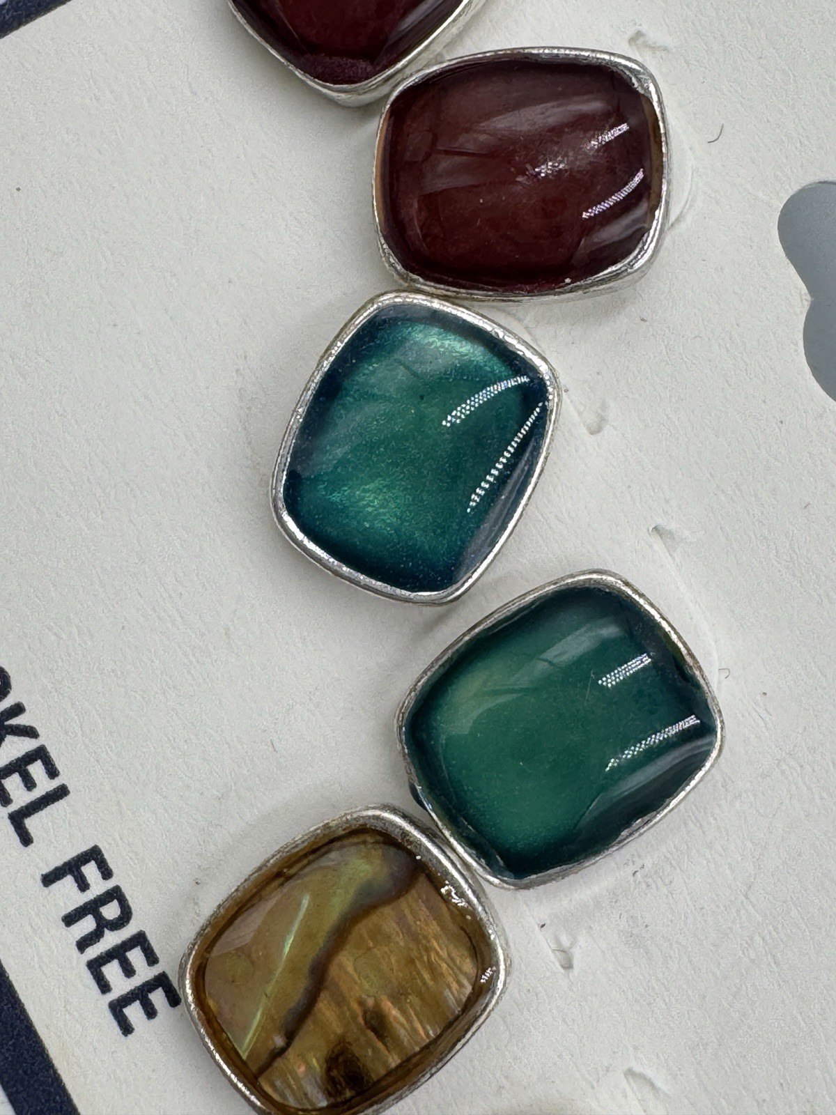 Croft & Barrow 3-Pair Stud Earrings Set Multicolor Nickel Free Giftable NWT