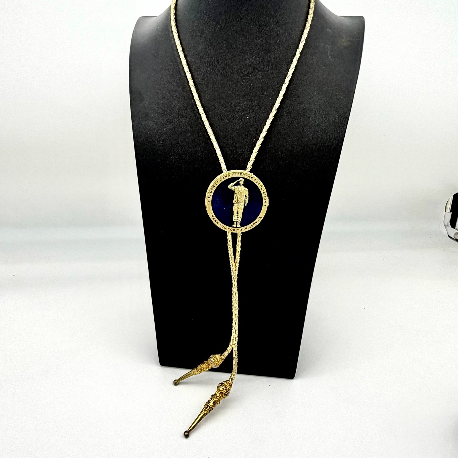 Vtg Military Veteran Thank You For Your Service Bolo Tie