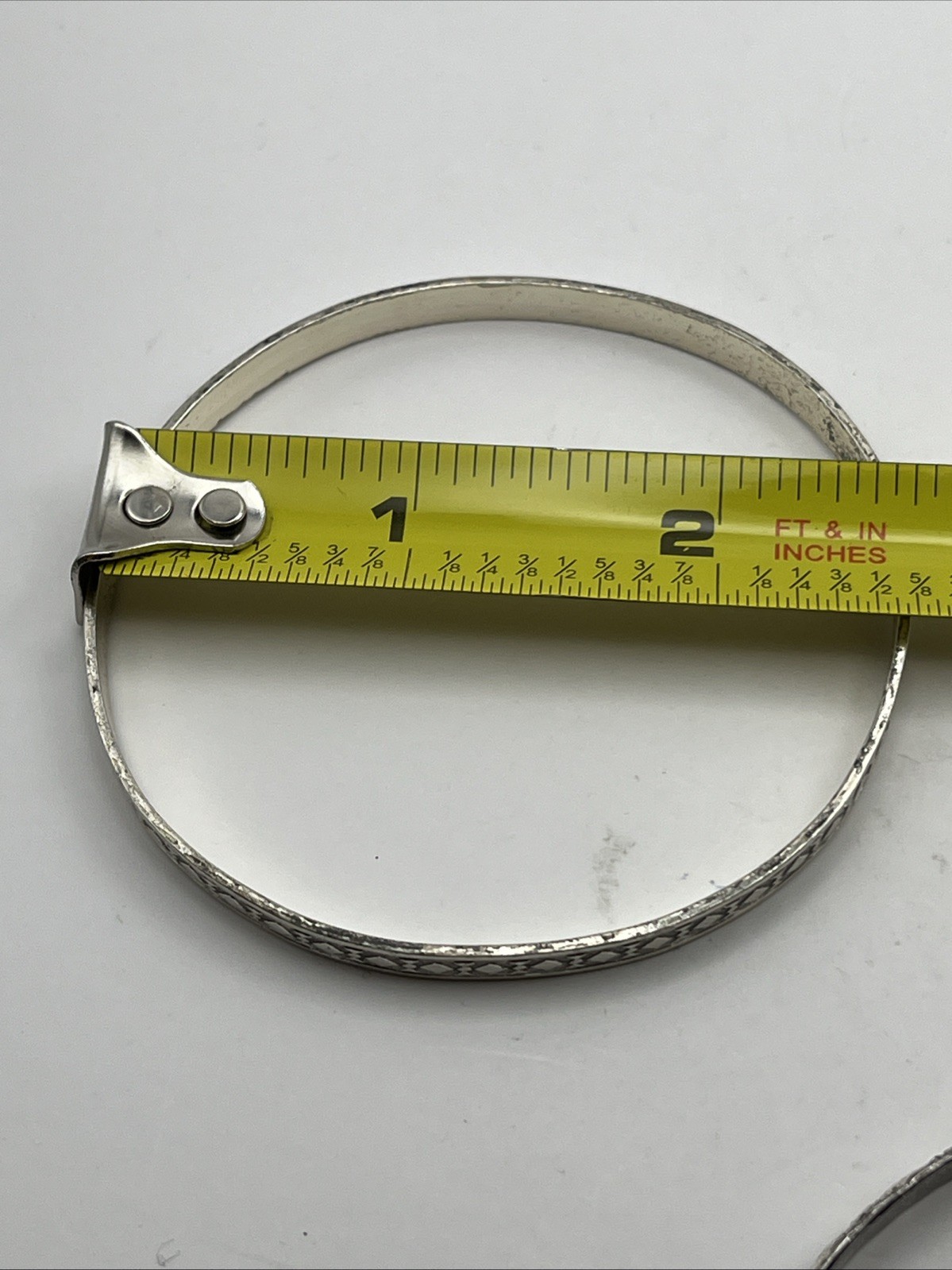 3 Vintage DANECRAFT Sterling Silver Bangle Bracelets -2.5″ Diam 34.1 Grams