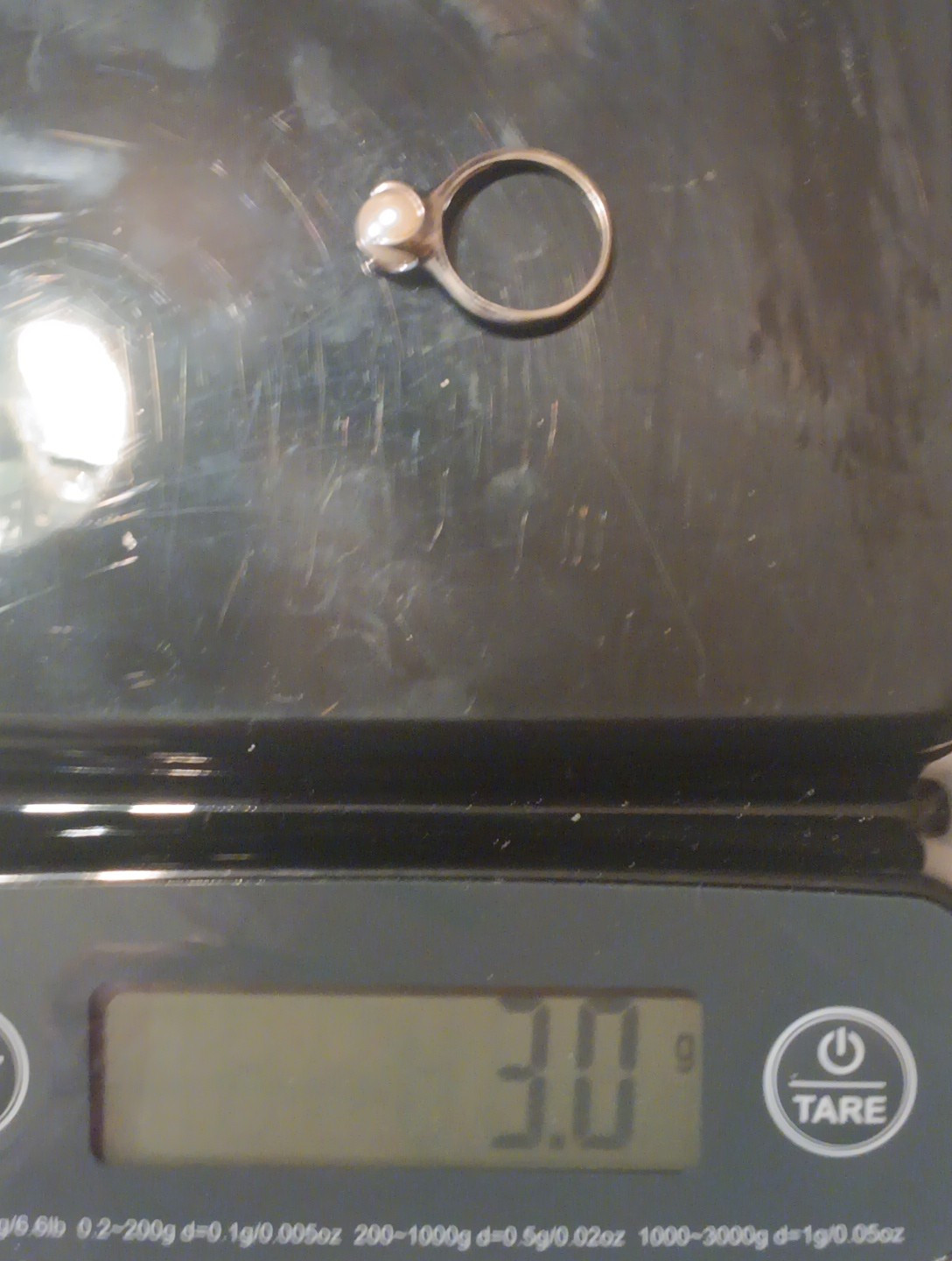 14k Gold Vtg Womens Pearl Ring Size 6 3/4?sized At Pawn Shop Price 2 Sell!3 Gram