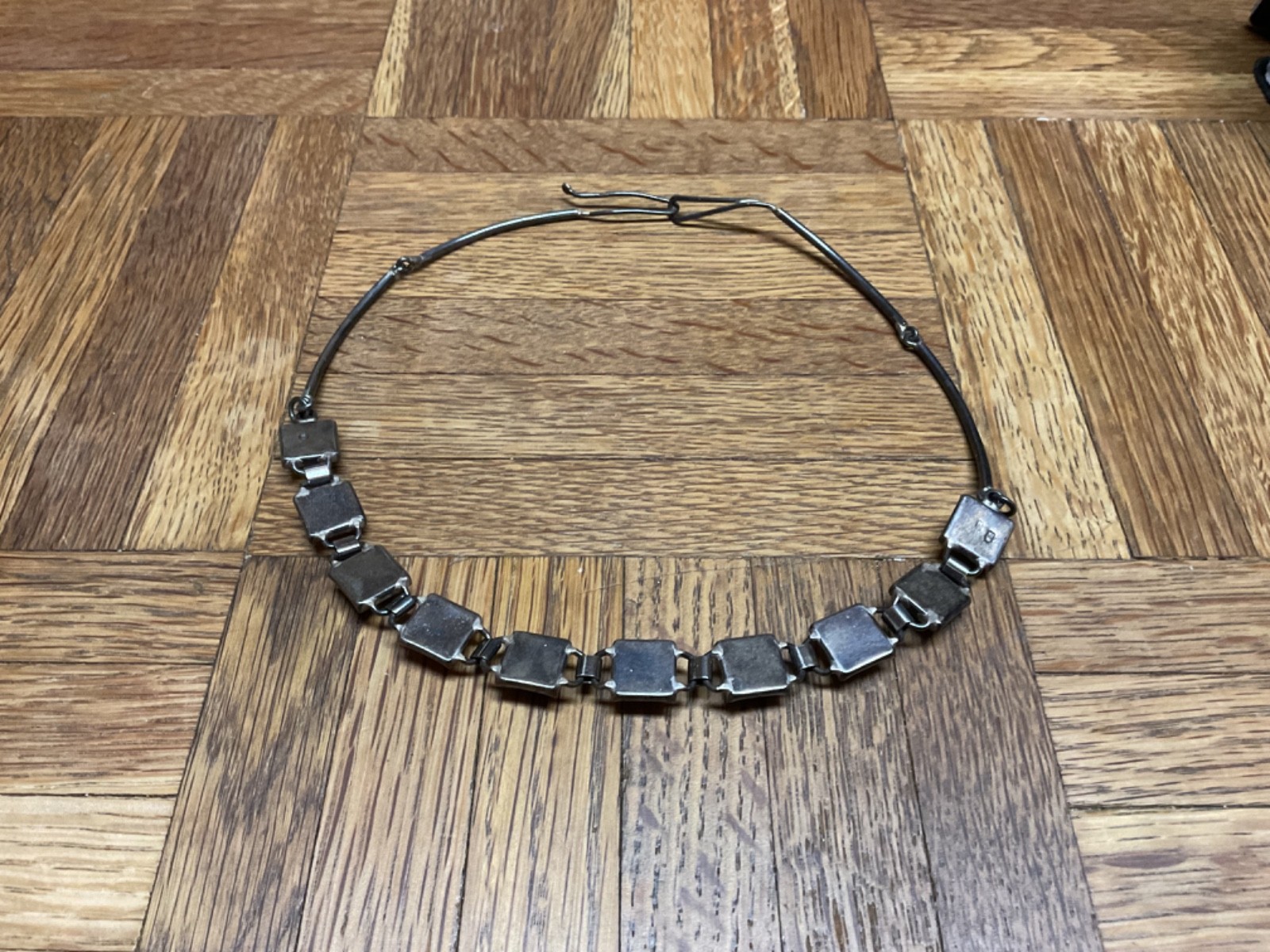 Vintage Polish Baltic Amber Necklace Sterling Silver 925 Mid Century Modern