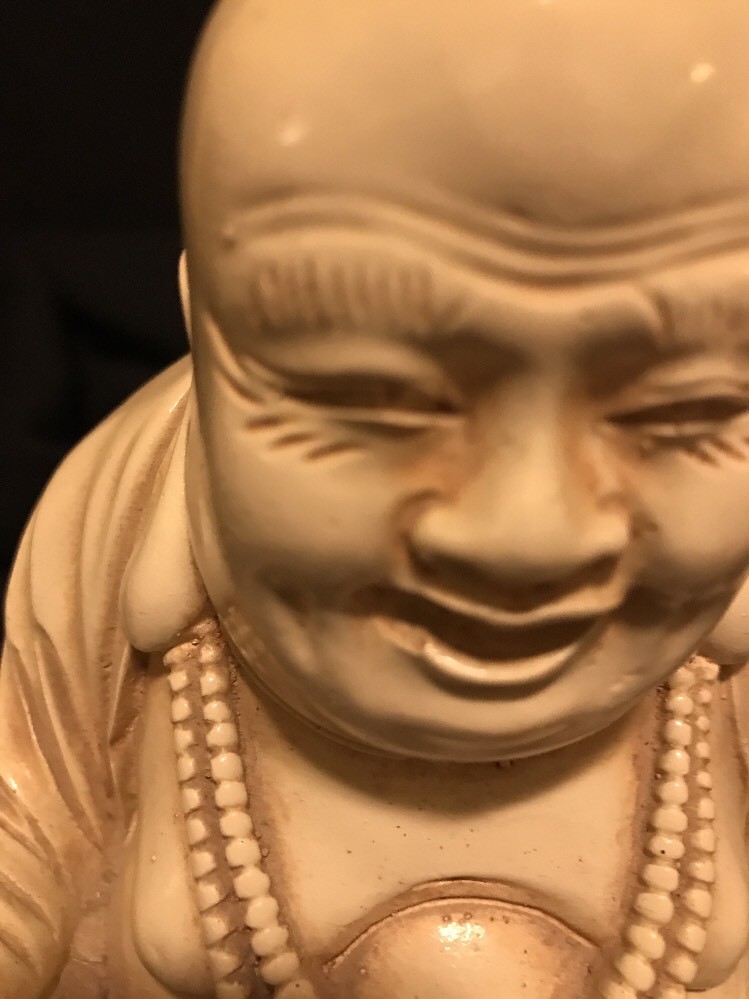 Beautiful Vintage Buddha Signed Figuring Damaged