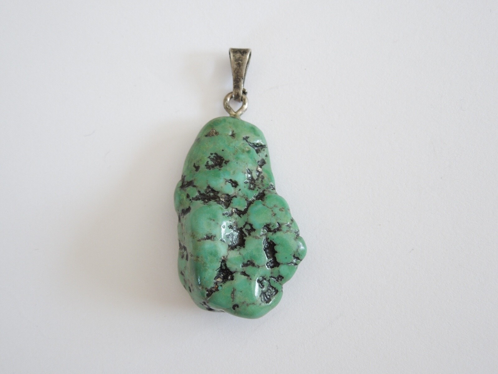 Pendant Turquoise Nugget 925 Sterling Silver 7.2 G/4.2 X 2.0 Cm