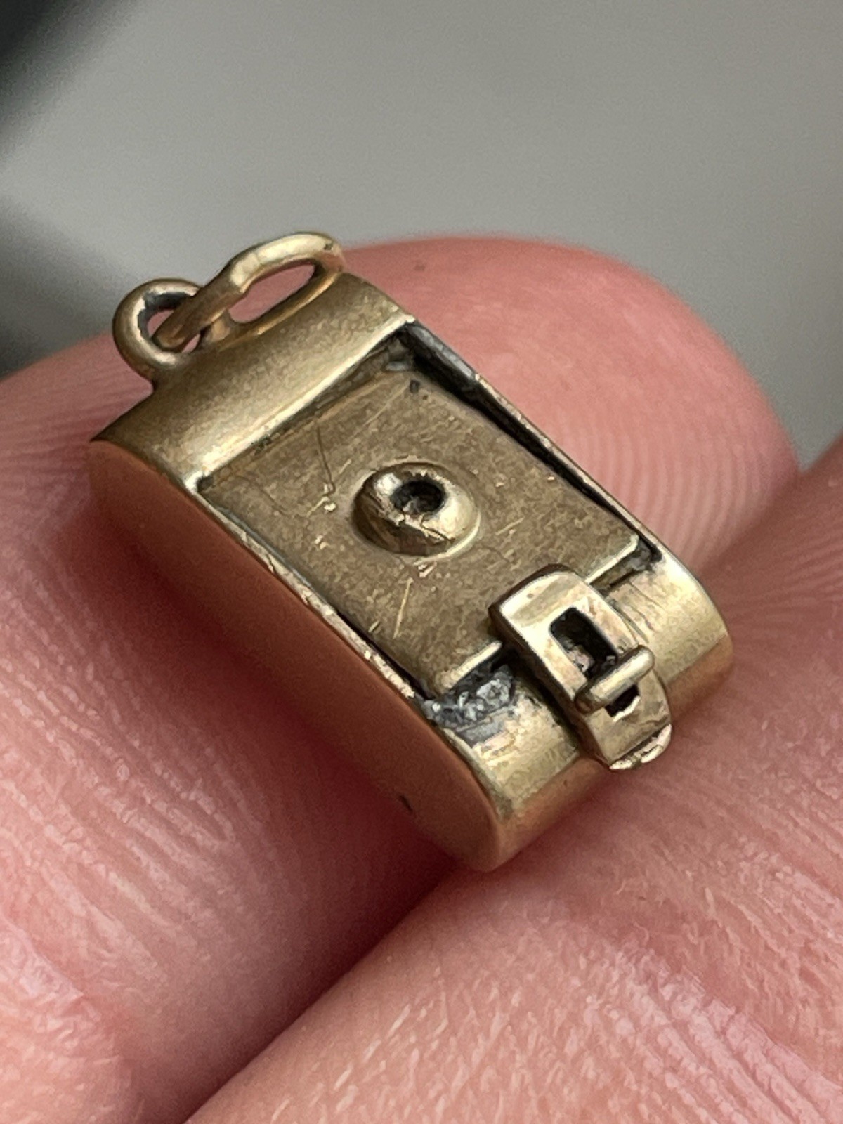 Vintage Solid 10k Gold Charm ~ Mechanical Antique Camera 2g ~ Estate Fresh!