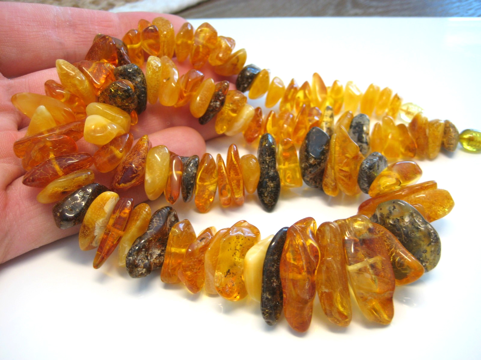 Genuine Massive Amber Beautiful Baltic Amber Necklace 60 grams 21 inches !!!