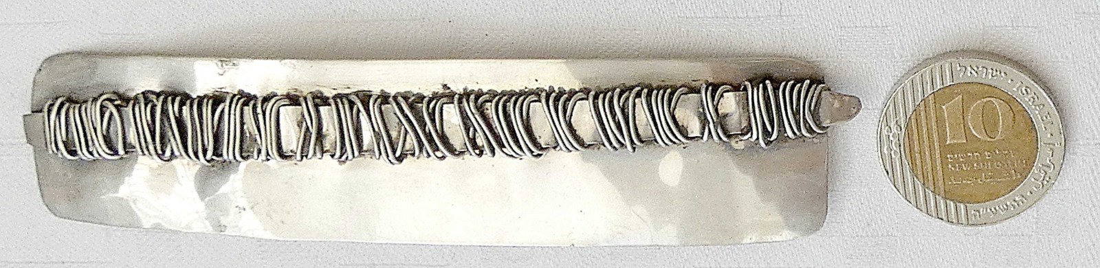 Vintage Modernist Silver sterling 925 large brooch, signed by maker, 17 gr.