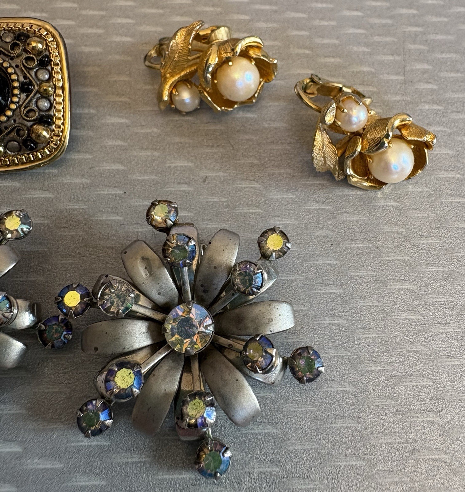 Vintage Designer Clip Earring LOT 5 Pair Signed Kramer Lisner Coro Golan ODLR