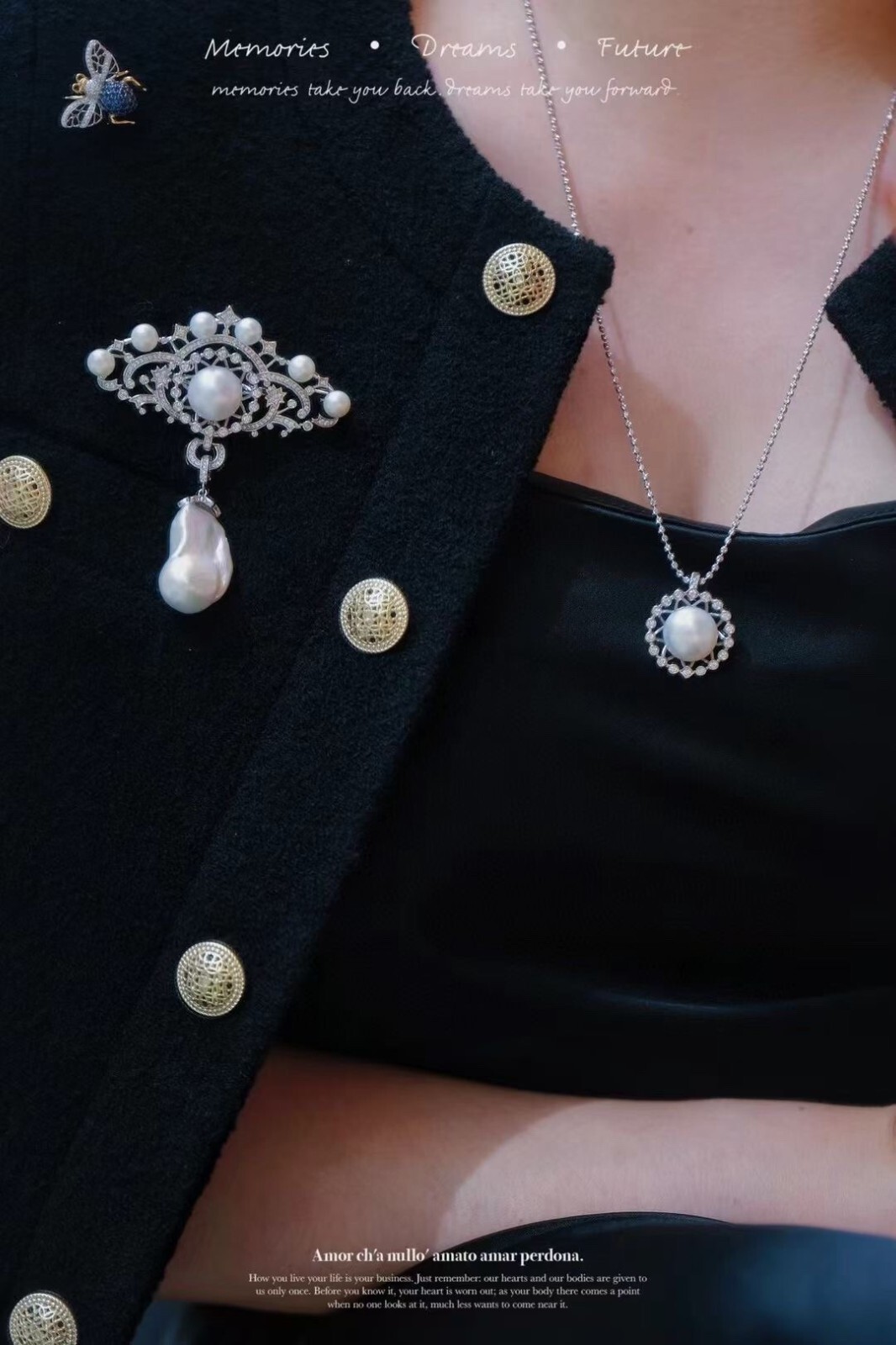 Regal Vintage Pearl Brooch-Pendant: Versatile Natural & Baroque Pearl Elegance