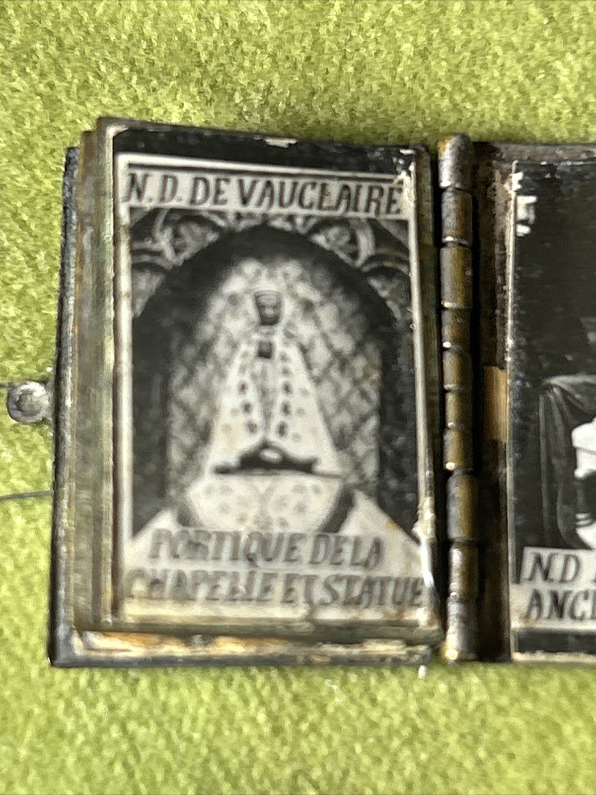 Vintage Silver French Monuments Pictures Book Tiny See Pictures Charm RARE