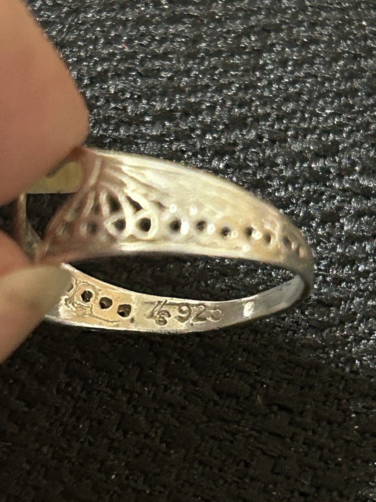 Vintage 925 Sterling Silver Ring Open Heart With Filigree Band Design Size 7