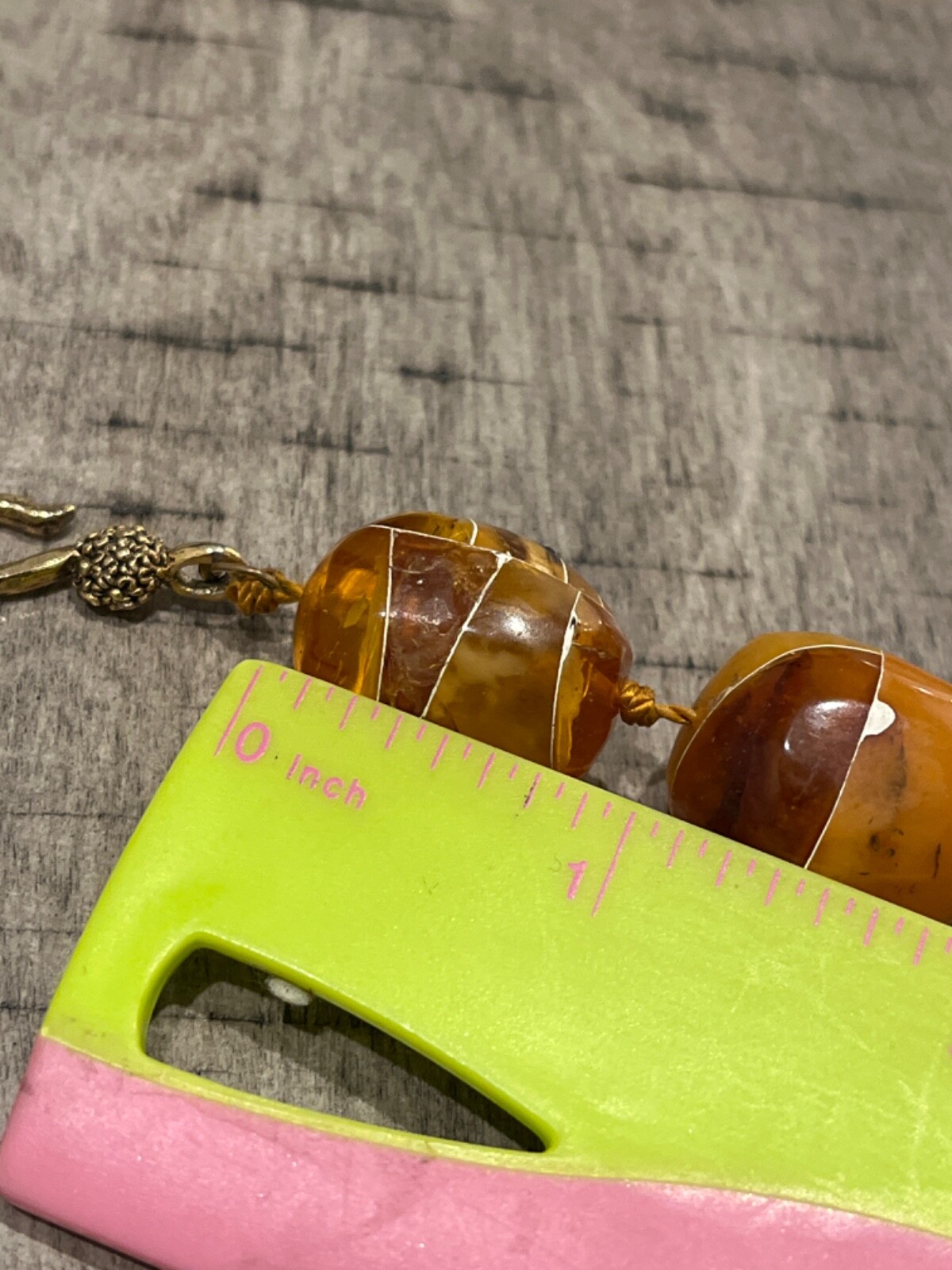 OLD massive butterscotch baltic amber cobblestone-work 26.5″ necklace 062024eH@