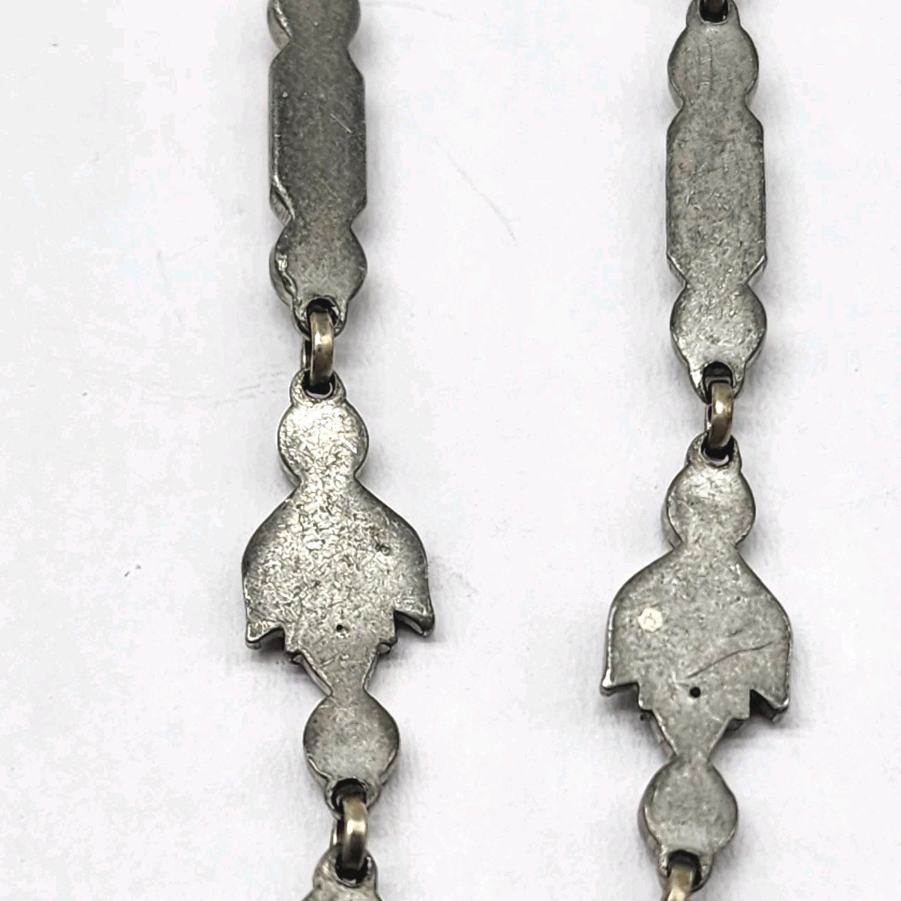 Art Deco Paste Rhinestone Festoon pendant Necklace 1920s antique