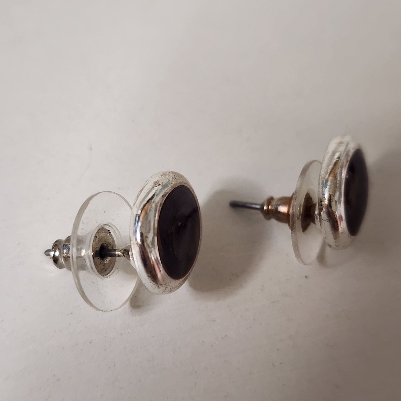 Oval Purple Stone Celestial Sparkly Vintage Earrings Women’s 1/2″ Inch Stud