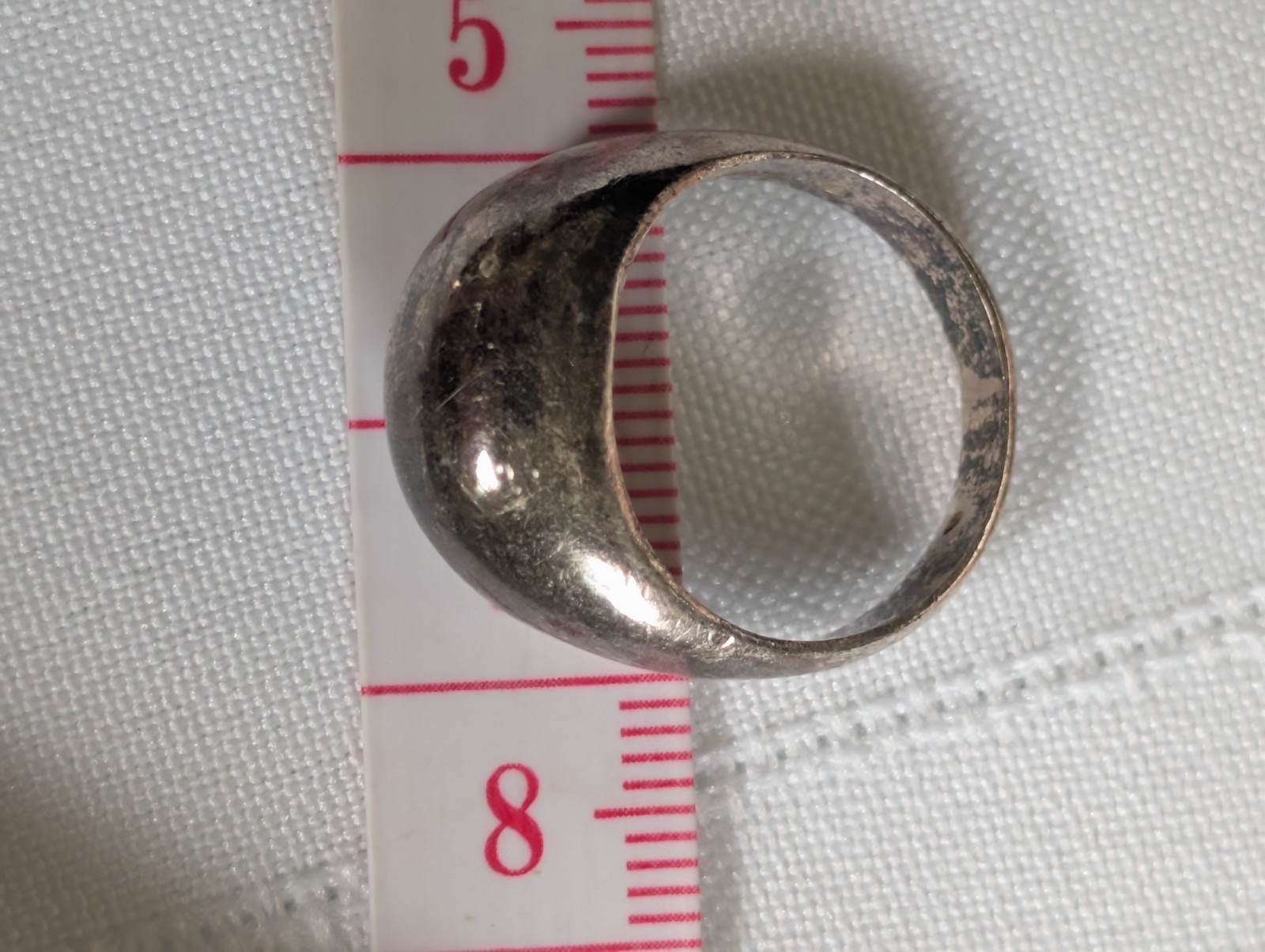 Vintage Sterling Silver Dome Bubble Ring Size 7