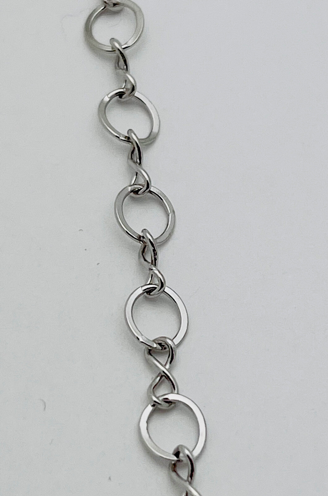 DaneCraft Tarnish Free 925 Sterling Silver 4.2 Gram Circle Link Necklace 16”