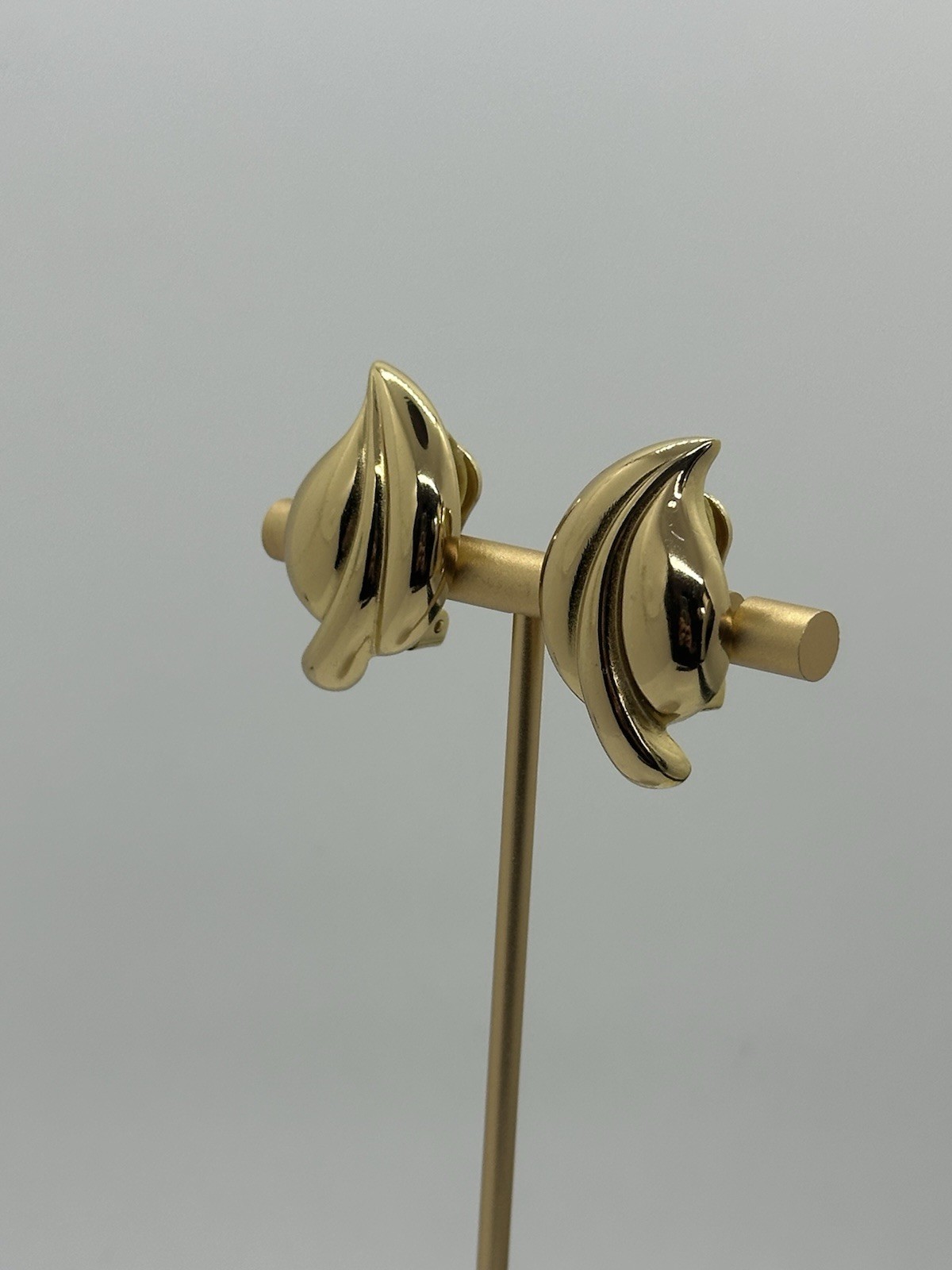 Vintage Christian Dior Leaf Earrings Clip On
