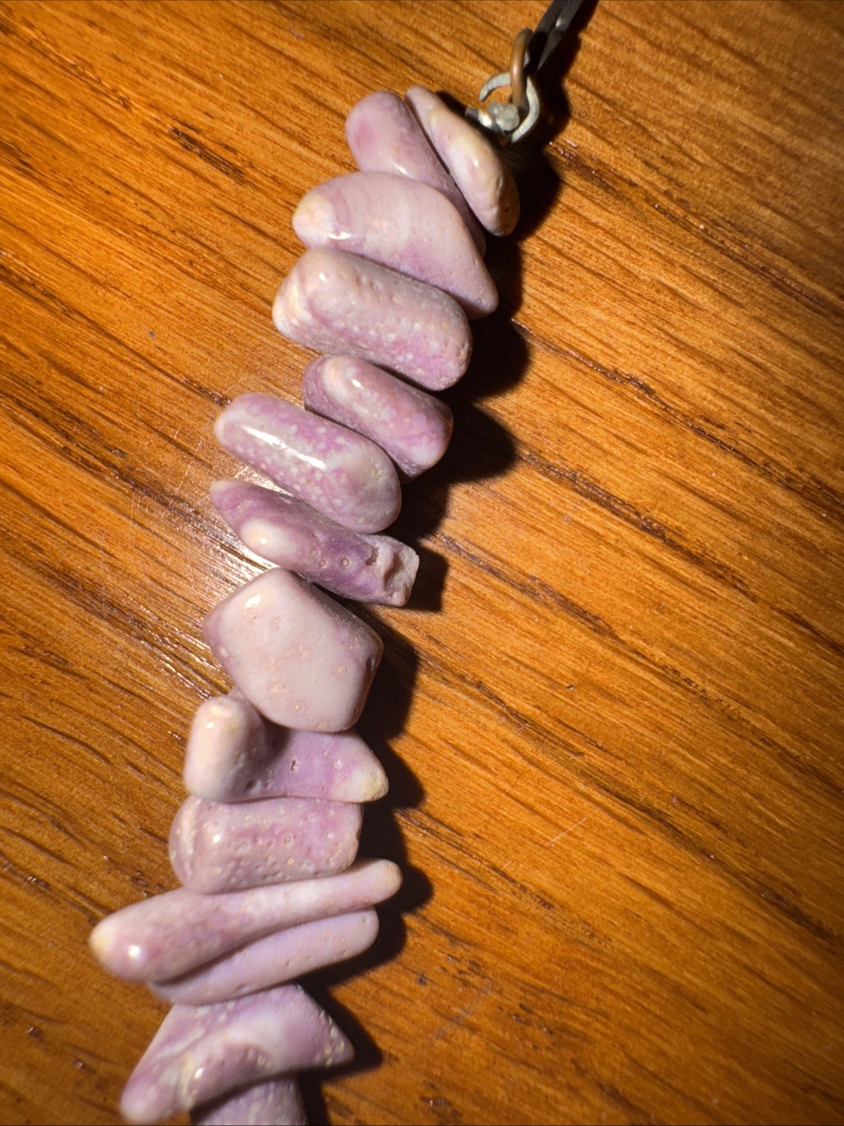 Signed Les Bernard Purple Lavender Branch Coral Rare Species Necklace 33″ Long