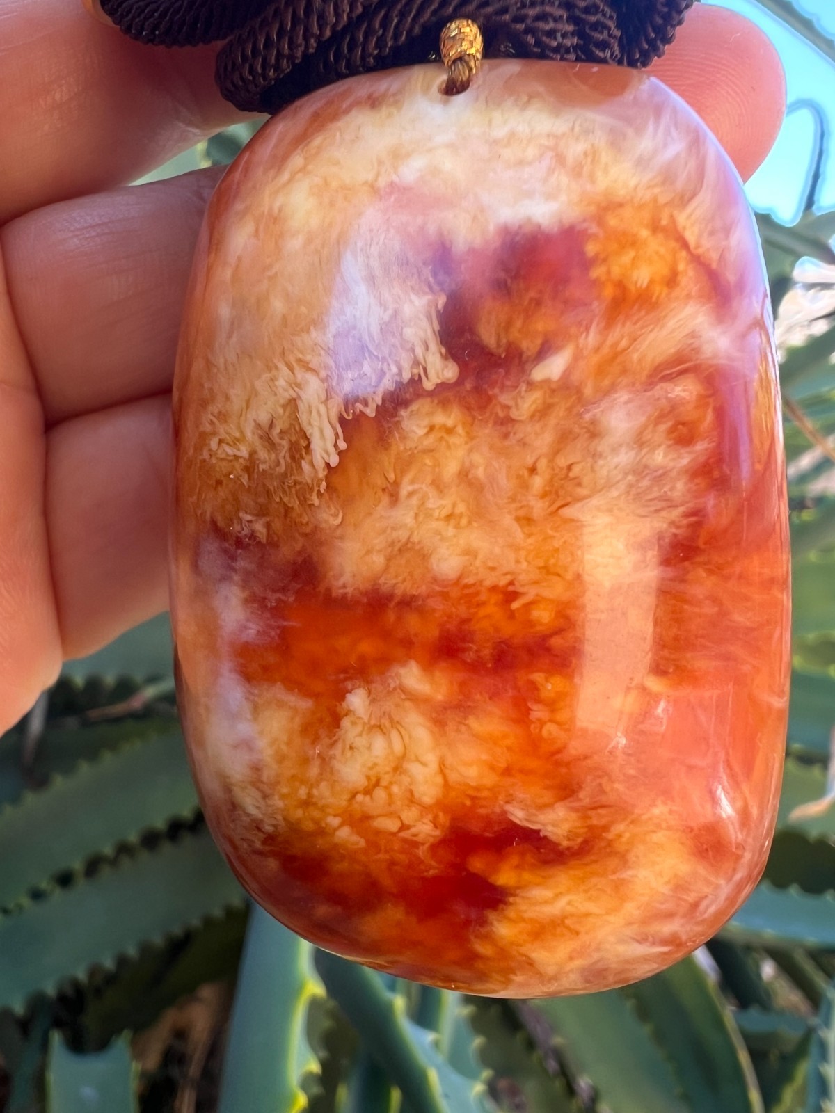 Vintage Butterscotch fiery Amber Pendant Necklace – From an Estate Collection
