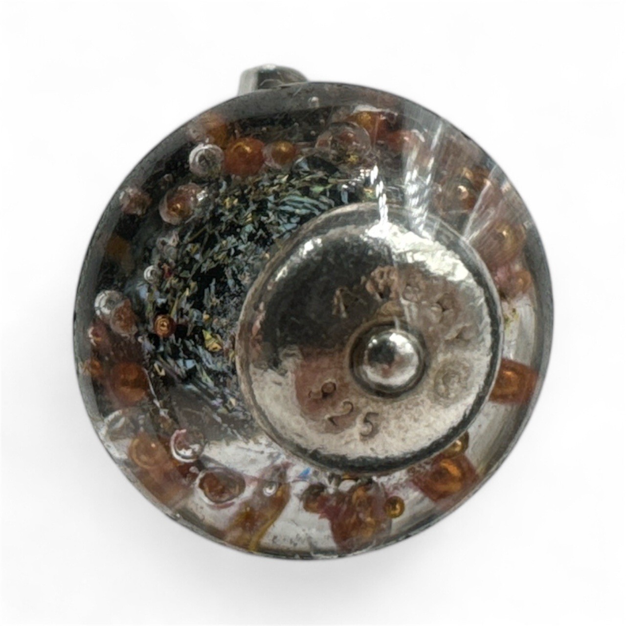 Retired James Avery Scaredy Cat Art Glass Charm 925 Sterling Silver