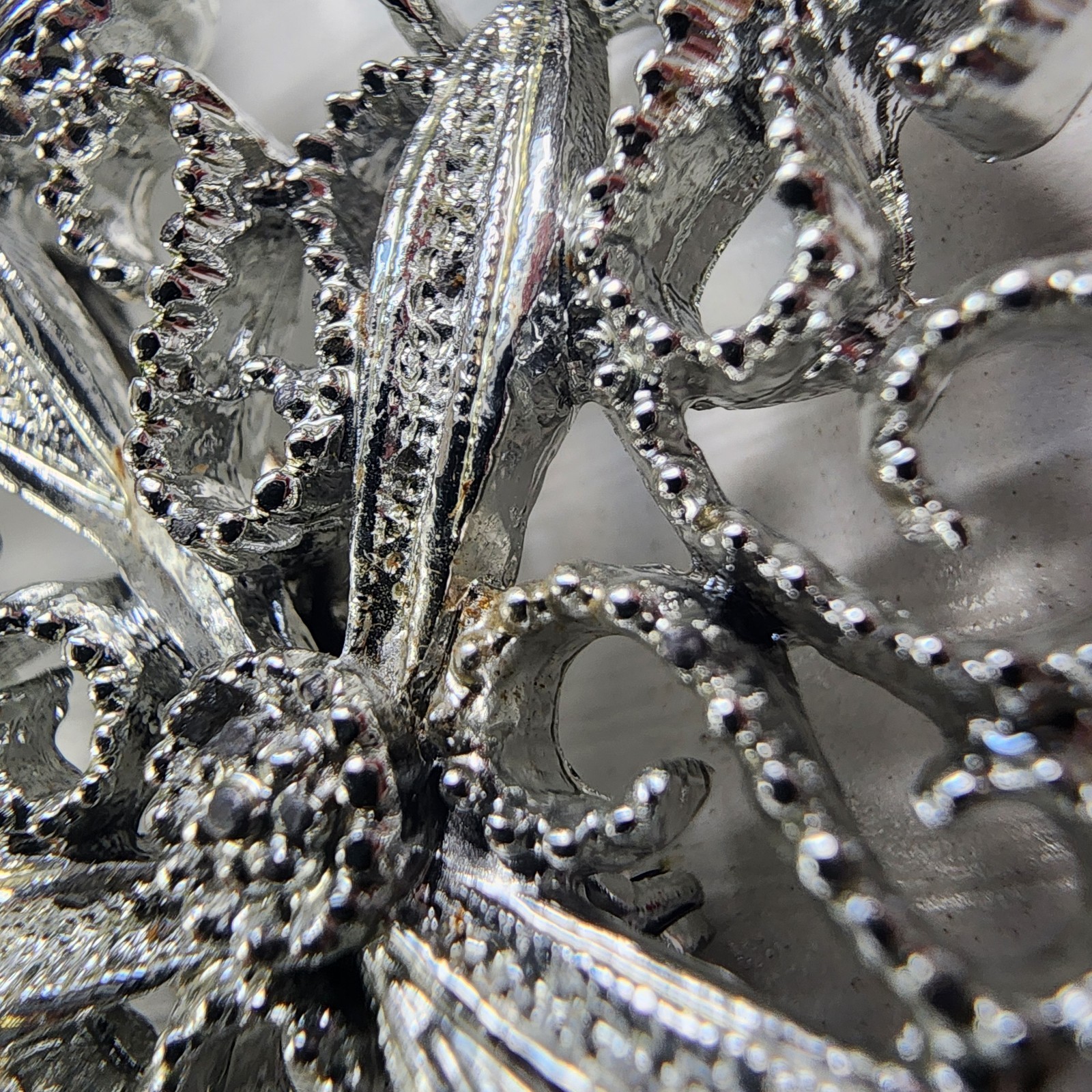 Gerry Vintage Signed Silver Toned Sparkle Wheat 1960 Brooch Pin Bouquet Leaves