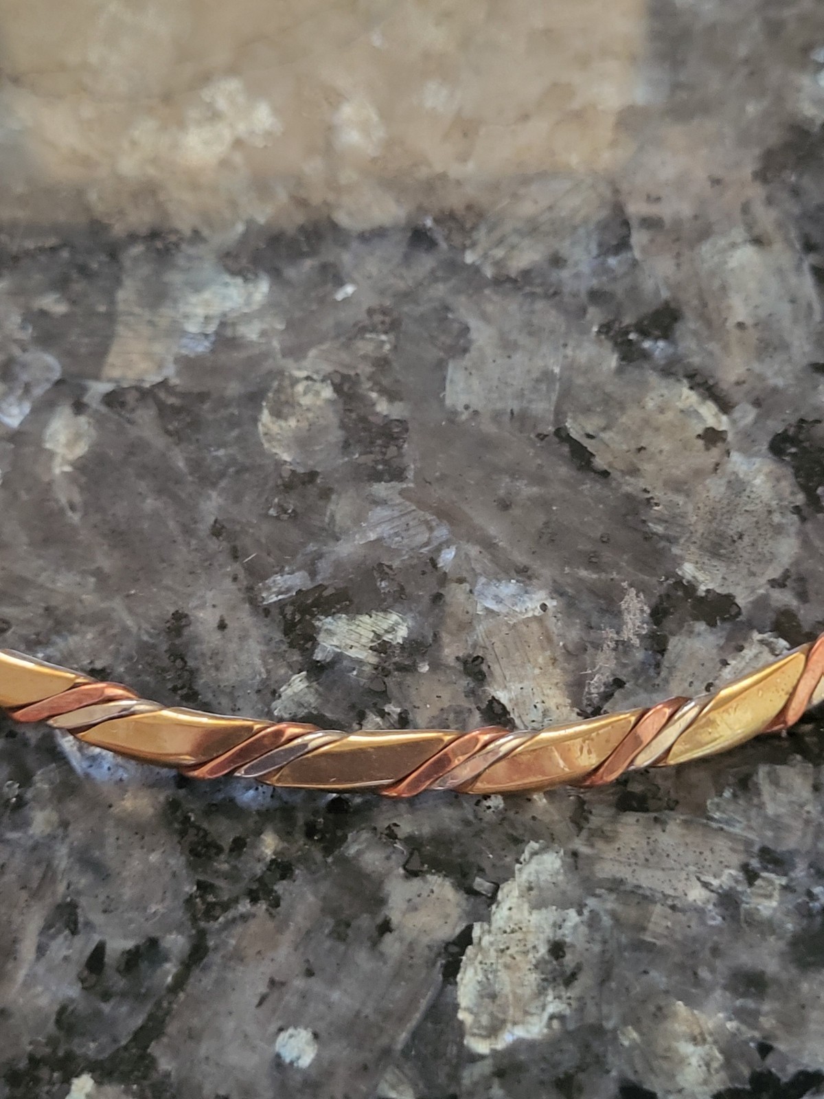 Vintage TANE Hand Fabricated Silver Copper Brass Twisted Wire Neck Collar Choker