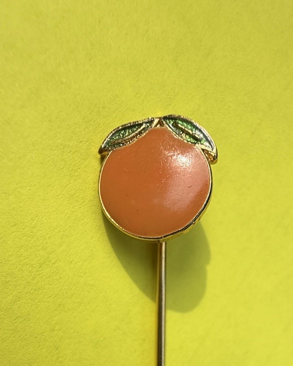 A Happy Vintage Orange Stickpin