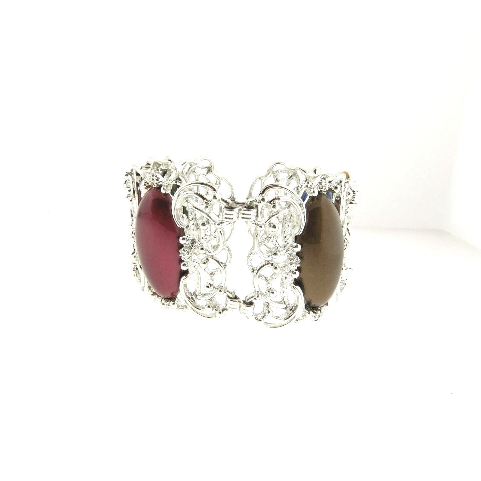 Vintage Sarah Coventry Multicolor Lucite Link Statement Bracelet 7.5″