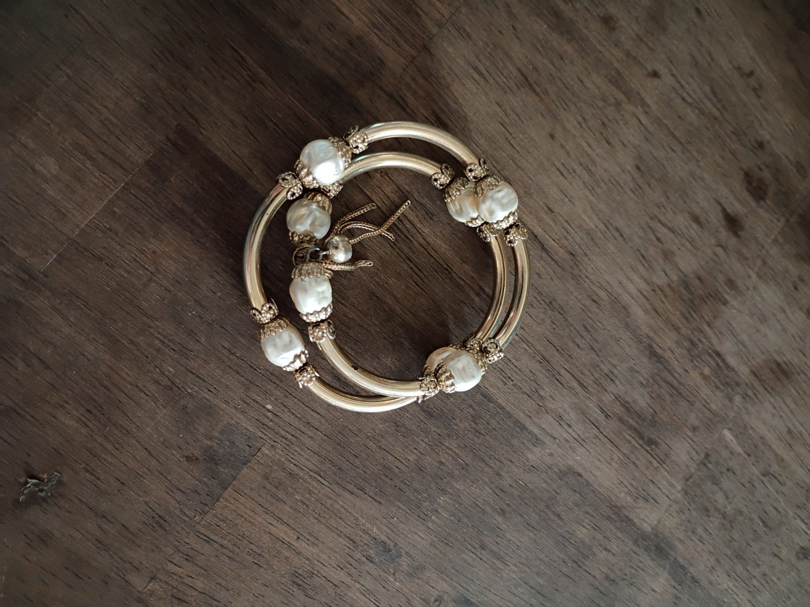 1950s Miriam Haskell Attributed Wrap Bracelet -HAS ISSUES, READ DESCRIPTION