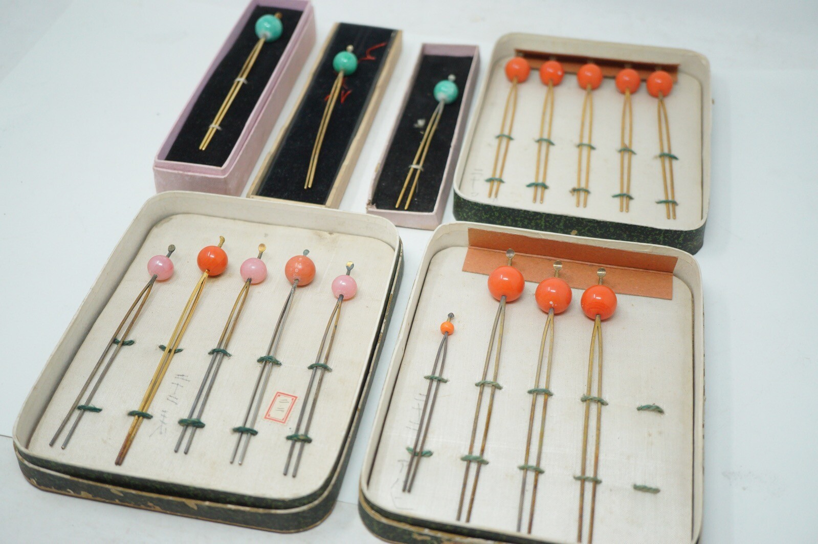 Japanese Hair Accessories Hairpins 17 Pieces Vintage Original from Japan 0530D21