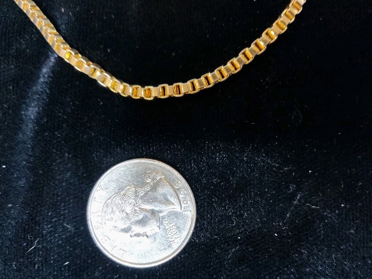 Vintage Gold Tone Box Chain 54-in Length Multiple Ways To Wear Lightweight Retro