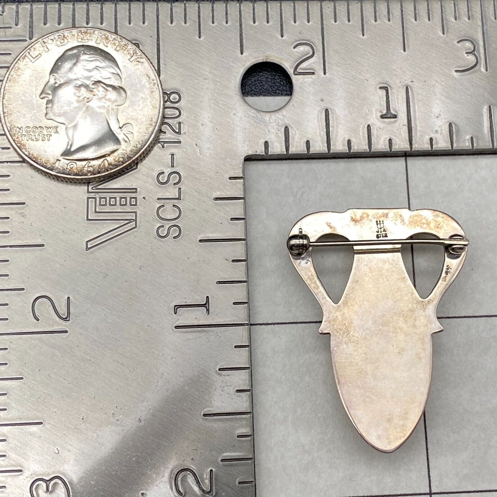 Vintage James Avery Vase Sterling Silver Brooch Pin