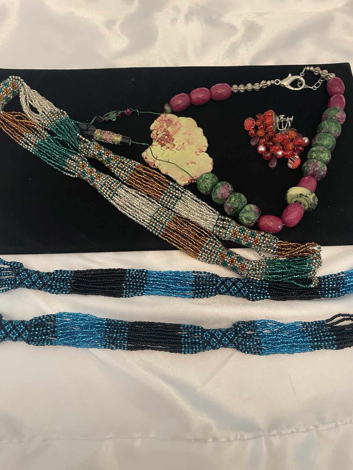 Junk Jewelry FOR CRAFTS WEAR PICS 1 & 2 Necklaces Watches Brooch Some SIGNED #3