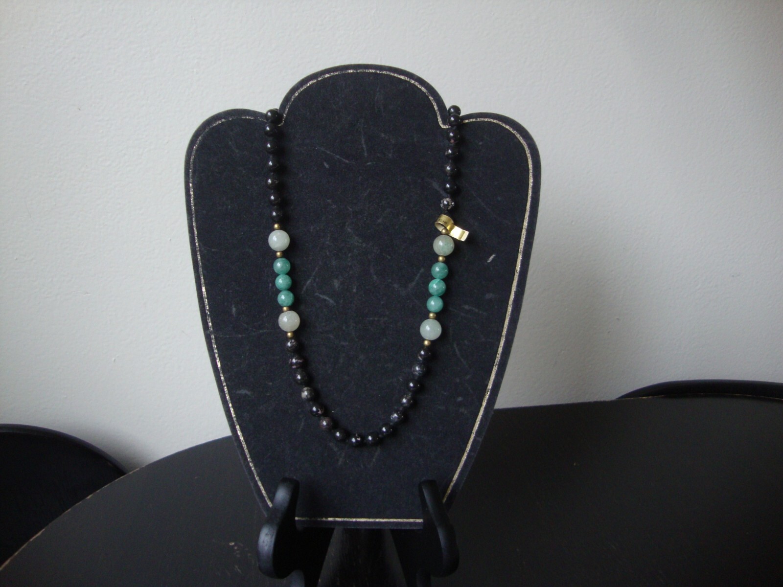 VINTAGE 1980s HAND KNOTTED 12 10 & 8MM GEMSTONE BEAD ENSEMBLE ENDLESS NECKLACE
