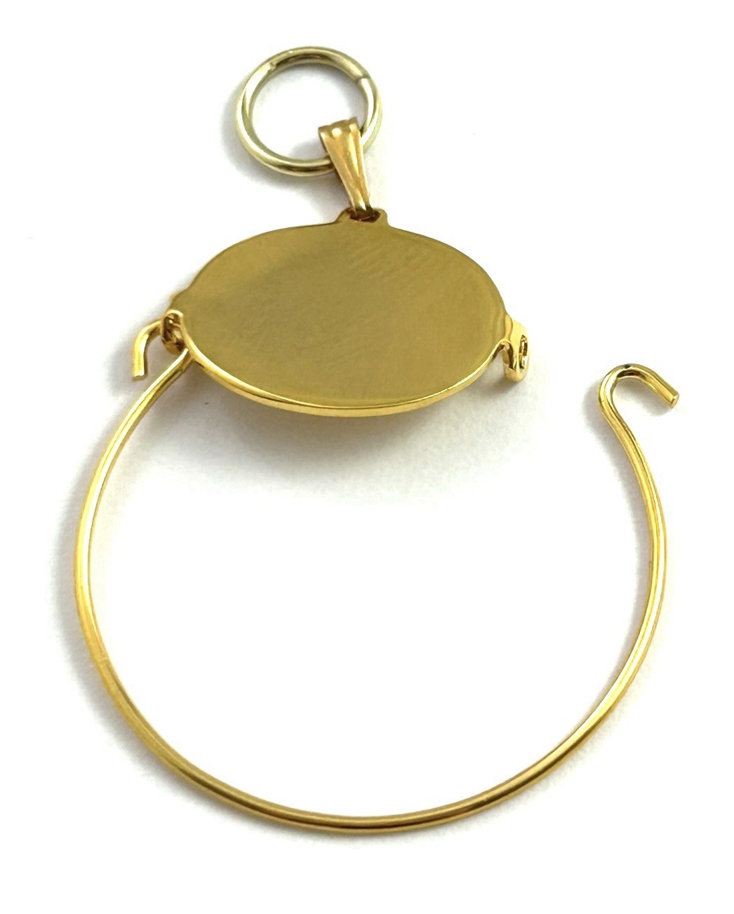 Vintage Charm Holder Pendant Vintage Jewelry Gold Plated Metal