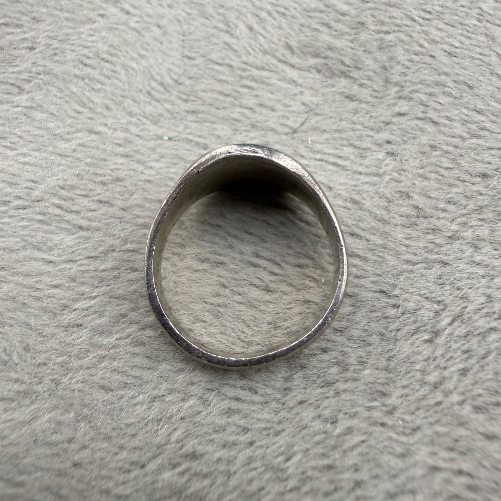 Vintage Signet Ring Sailing Silver Tone Ship Ocean Size 3 Untested