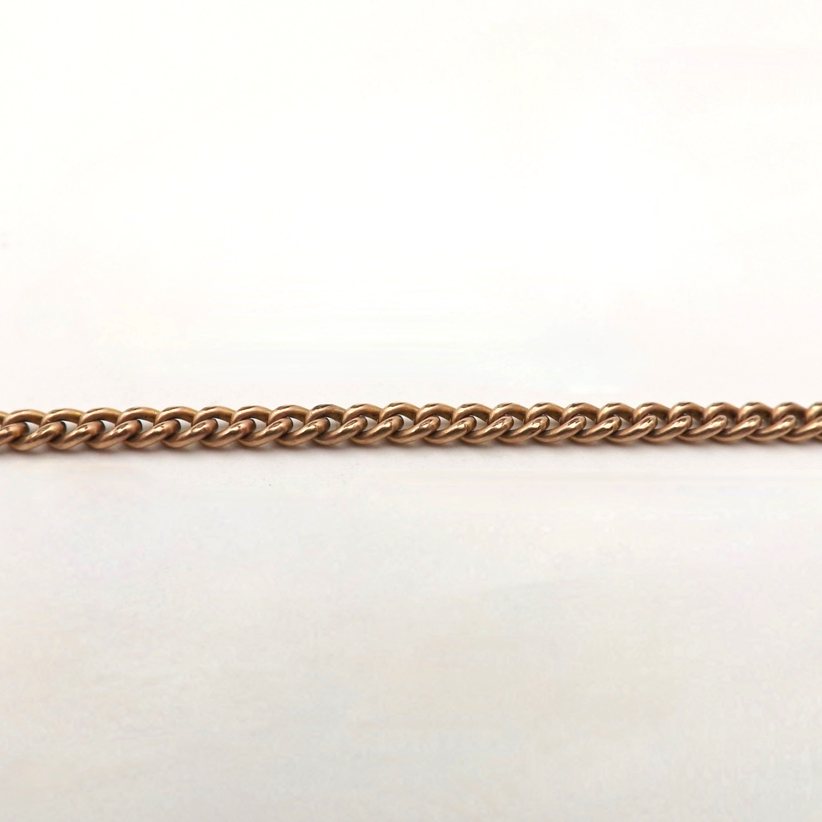 Victorian 12k Gold Filled Curb Link Pocket Watch Chain Bracelet 7in